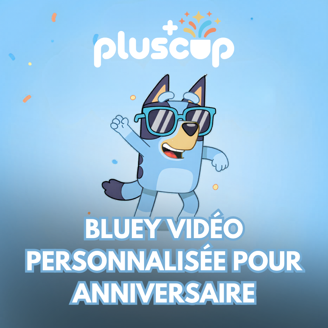 Bluey Vidéo personnalisée pour anniversaire